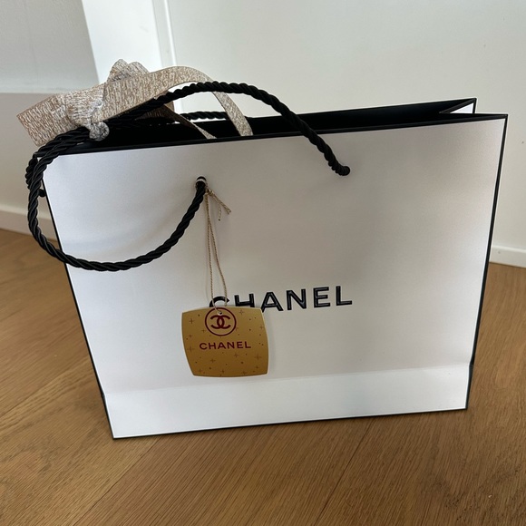 Like New Size Small Chanel Signature Paper Shopping Bag/Tote 10” X 8” X 3” - Picture 2 of 8
